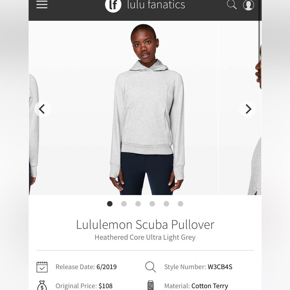 Lululemon Scuba Pullover Heathered Core Ultra Light Grey